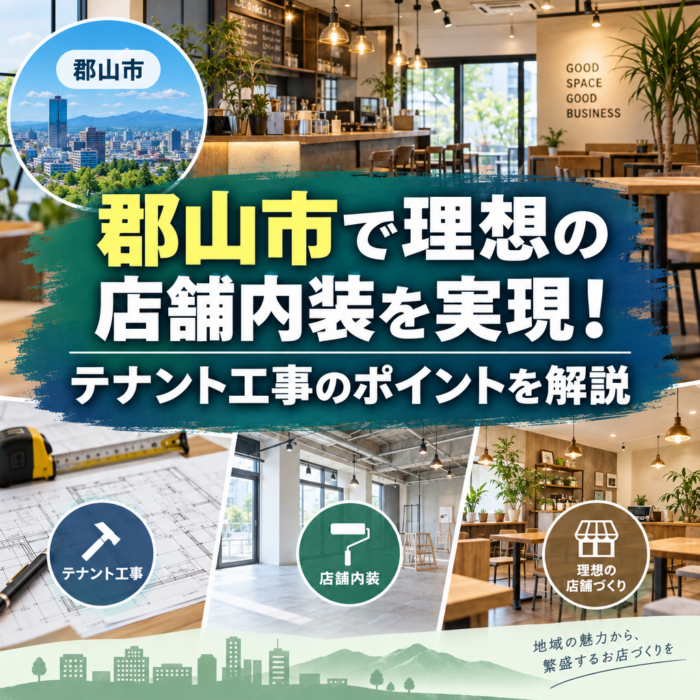 郡山市で理想の店舗内装を実現！テナント工事のポイントを解説