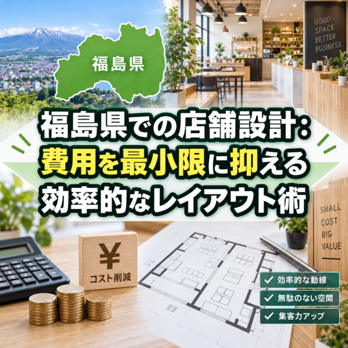 福島県での店舗設計：費用を最小限に抑える効率的なレイアウト術