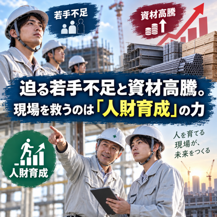 迫る若手不足と資材高騰。現場を救うのは「人財育成」の力